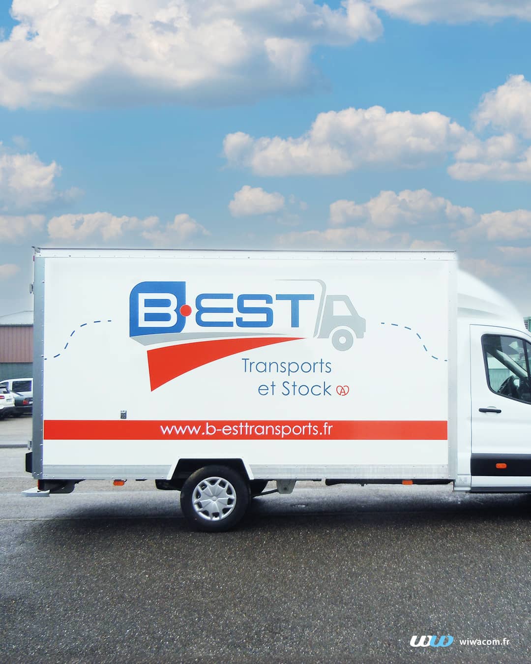 Marquage camionnette B Est Transports et Stock